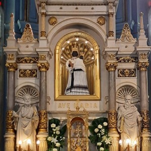 Kip Majke Božje Bistričke odjeven u samoborsku narodnu nošnju